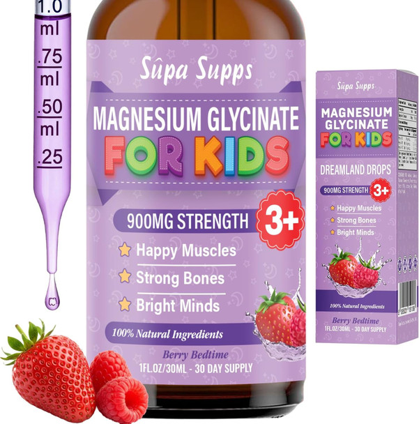 Supa Supps Kids Magnesium Glycinate - 30ml