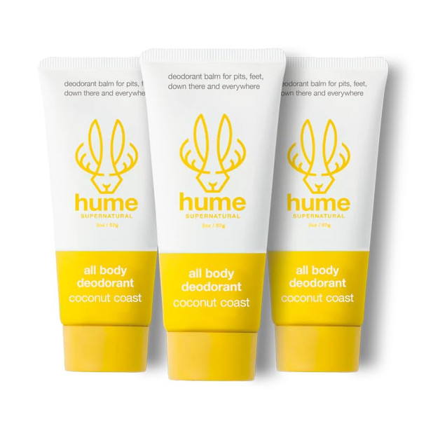 Hume Supernatural Invisible Whole Body Deodorant Balm Full Body Protection Aluminum Free