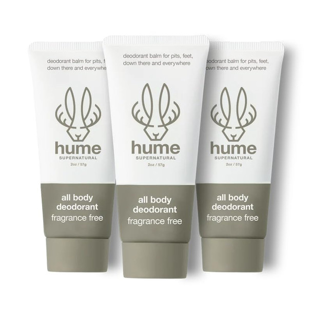 Hume Supernatural Invisible Whole Body Deodorant Balm Full Body Protection Aluminum Free