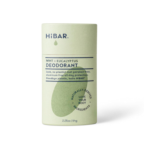 HiBAR Coconut & Vanilla Deodorant Plastic Free Aluminum Free Natural Deodorant All Day Protection