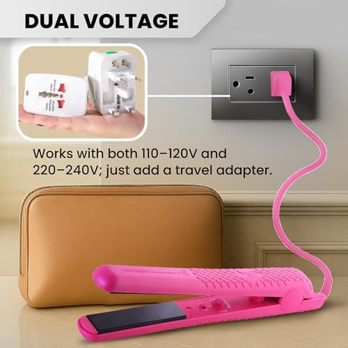 Herstyler Colorful Seasons Ceramic Flat Iron Travel Friendly 1.25 inch Dual Voltage Hair Straightener