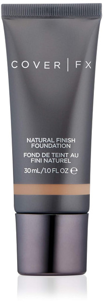 Cover FX Natural Finish Foundation: Water-based Foundation that Delivers 12-hour Coverage and Natural, Second-Skin Finish with Powerful Antioxidant Protection - 1 Fl Oz