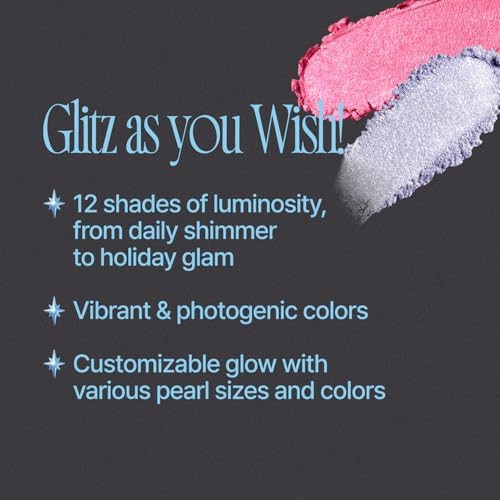 fwee Glitz Stone Highlighter 12 Vibrant Photogenic Shades Long lasting Glow Daily Shimmer to Bold Glitter Inspired by Birthstones