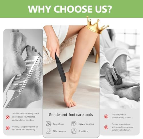 BALUCA Hard Skin Remover Nano Glass Foot File - Foot Callus Remover, Durable Foot Scrubber, Dead Skin Remover, Hygienic Pedicure Tool, Long Lasting Foot Buffer, Soft Smooth Feet