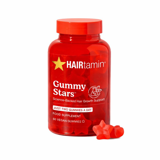 HAIRtamin Gummy Stars Hair Vitamins with Biotin  Month Supply