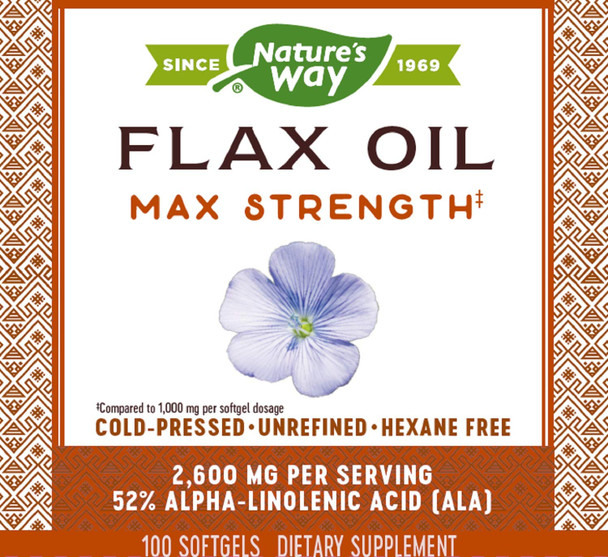 Nature'S Way Efagold Flax Oil, 1300 Mg, 100 Softgels