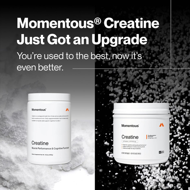 Momentous Creatine Monohydrate Powder  5g per Serving, Unflavored | Supports Lean Muscle Strength Recovery and Cognitive Function NSF Certified for Sport Non-GMO and  Gluten-Free (90 Servings)