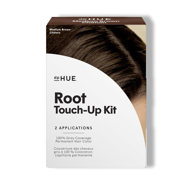 dpHUE Root Touch-Up Kit - Permanent Hair Color for Gray Coverage - Includes Two Applications - Paraben, SLS & SLES Sulfate Free - Leaping Bunny Certified