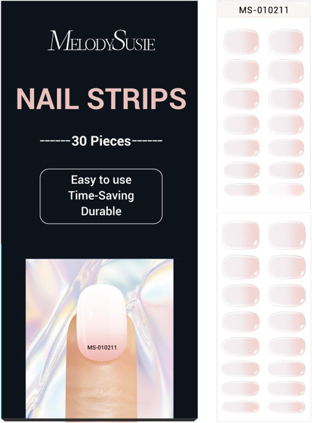 MelodySusie 30PCS Semi Cured Gel Nail Strips