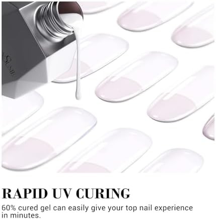 MelodySusie 30PCS Semi Cured Gel Nail Strips