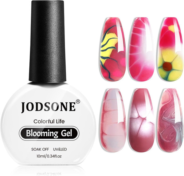 JODSONE Nail Polish Clear Marble Nail Nail Art Accessories for Spreading Effects Floral Print Watercolor Design for Women