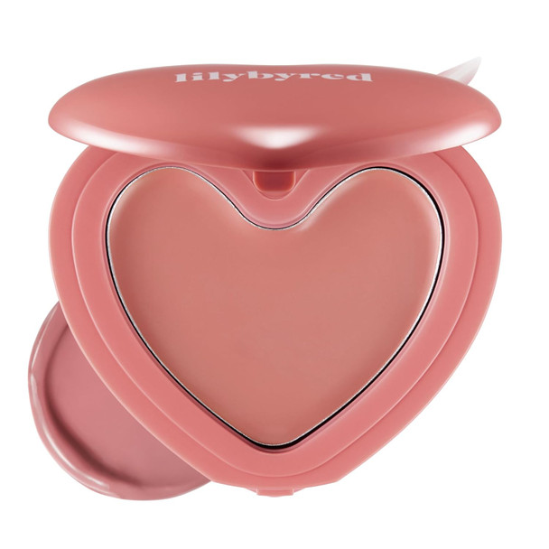 lilybyred Luv Beam Cheek Balm | Heart-Shaped Korean Cream Blush, Semi-Matte, Healthy Glow, Long-Lasting, Blendable & Buildable, Lightweight, Natural-Looking Color, 0.12 oz (06 Fliuffy Peach)