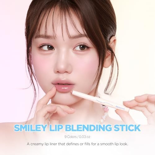 lilybyred Smiley Lip Blending Stick | Korean 3-in-1 Lip Liner, Natural Lip Contour & Definition, Velvety Matte Finish, Soft Blur Effect, Smooth Glide, Easy to Blend, 0.028 oz (06 Chuckle with me)