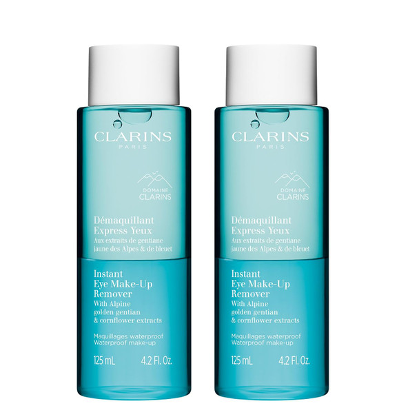 Clarins Instant Eye Make-Up Remover | Bi-Phase Remover For Heavy and Waterproof Eye Make-Up | Cleanses, Softens, Hydrates | Conditions Lashes