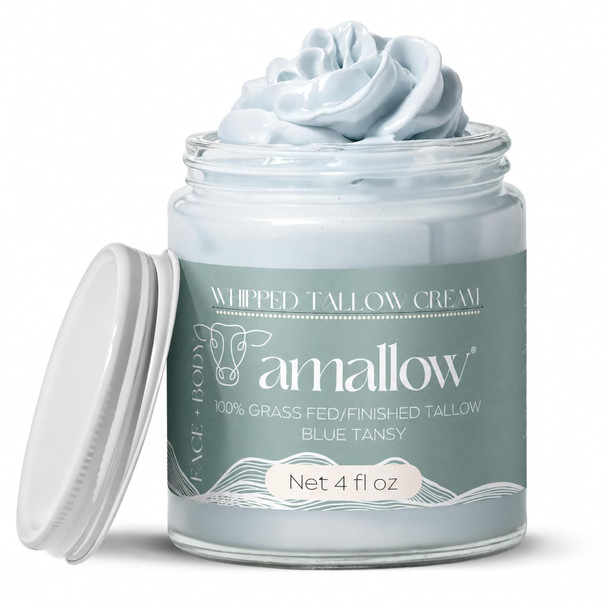 Amallow for Skin Care - Face + Body Whipped Moisturizer - Natural Lotion 4 FL. oz