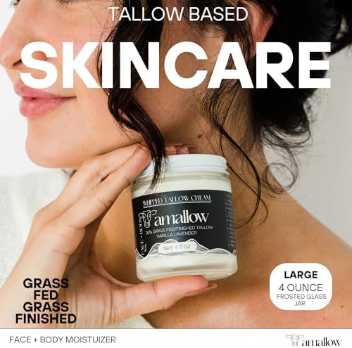 Amallow for Skin Care - Face + Body Whipped Moisturizer - Natural Lotion 4 FL. oz
