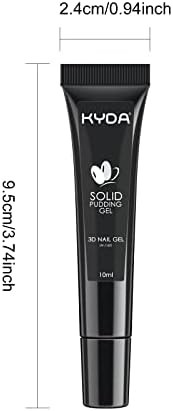 KYDA 2 Pcs 10ml Clear 3D Sculpting Nail Gel, 3-in-1 Sculpture Nail Art Gel for Carving Painting and Molding, Rhinestone Glue for Gems Diamond Jewelry Decoration