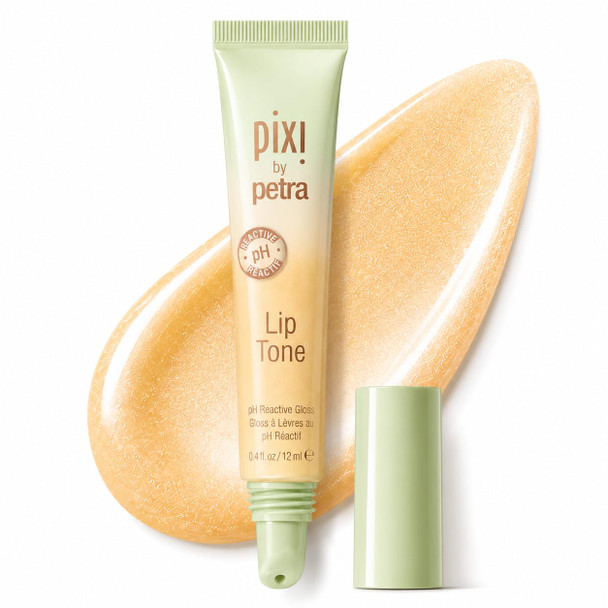 Pixi Beauty LipTone pH Reactive Lip Gloss | Color Changing Tinted Lip Balm with Rosehip Oil & Shea Butter | Non-Sticky Mirror-Shine Finish | 0.4 fl oz