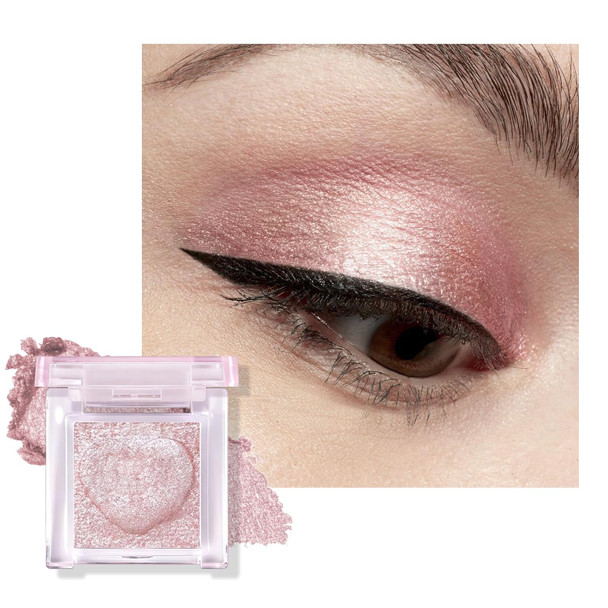 KYDA Beige Brown Matte Single Eyeshadow, Matte Nude Brown Eyeshadow Compact, Ultra-fine Lightweight, Crease-proof High Pigmented Formula, Korean Mini Eyes Makeup, Milk Tea