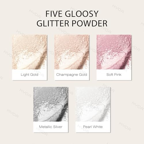 KYDA Champagne Body Glitter Spray, Shimmer Loose Powder Spray | Sparkling Powder Cosmetic Shimmer Makeup for Hair Body Face Clothes Nail Art Craft Design Easter Christmas Halloween Crafts