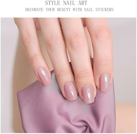 JMEOWIO Semi Cured Gel Strips Nail Art Sticker Wrap