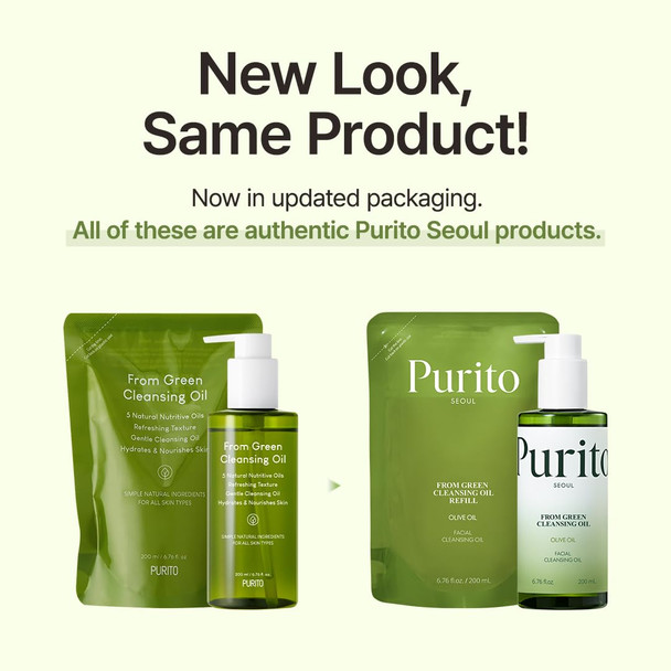PURITO From Green Oil | Original & Refill Pack Of Oil Cleansers