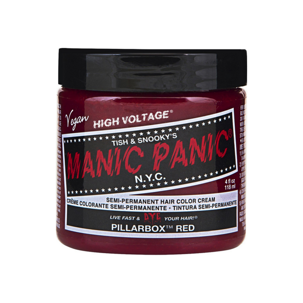 Manic Panic Semi-Permanent Hair Color Cream, Pillarbox Red 4 oz