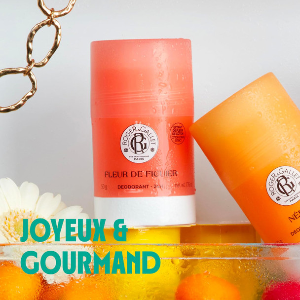 Roger & Gallet 24H Deodorant, Aluminum-Free Odor Protection with Natural-Origin Ingredients, Gentle on Sensitive Skin, Long-Lasting Freshness - 1.7 oz