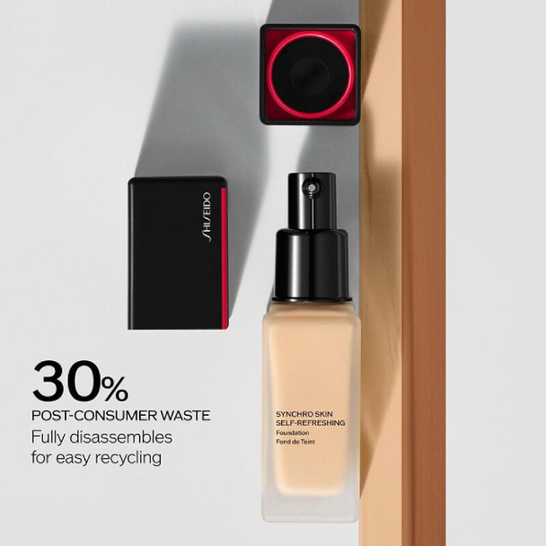 Shiseido Synchro Skin Self-Refreshing Foundation SPF 30 - Buildable Coverage - Natural Finish, 24-Hour Wear - Water Resistant & Non-Comedogenic