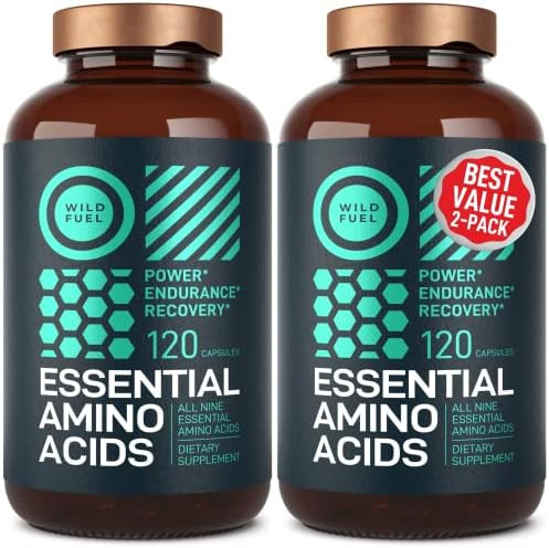 WILD FUEL Essential Amino Acid Complex - Lysin eIsoleucine Valin Leucine - All 9 Branch Chain Amino Acids Supplement for Power and Recovery for Women And Men