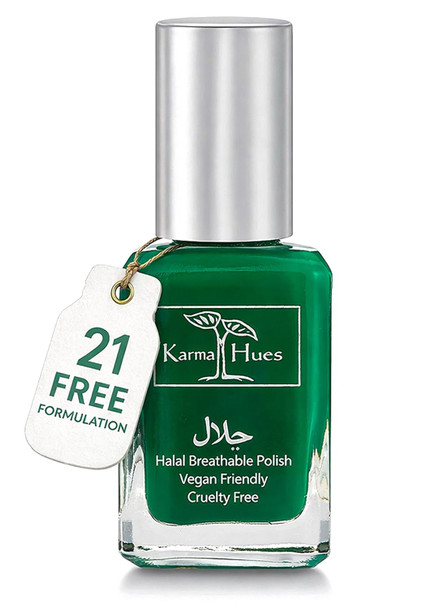 karma organic Halal Nail Polish Certified - Truly Breathable Cruelty Free and Vegan - Oxygen Permeable Wudu Friendly Nail Enamel