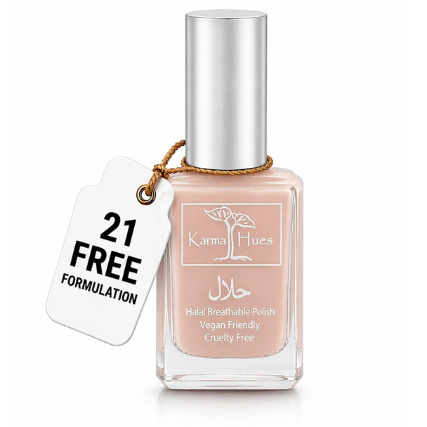 karma organic Halal Nail Polish Certified - Truly Breathable Cruelty Free and Vegan - Oxygen Permeable Wudu Friendly Nail Enamel