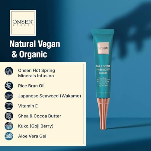 Onsen Secret Nail Reboot Duo  Treatment for Damaged Nails  Natural Nail Care and Cuticle Repair  Visible Results For Perfect Nails Cuticle Conditioner Cream and Nail Reboot Oil