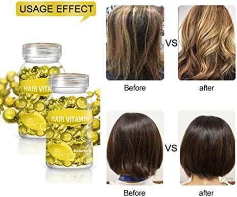 Hair Vitamin Serum Capsule Argan Macadamia Avocado Oil Complex for Smooth Silky Hair Mask and Treatment 30 PCS