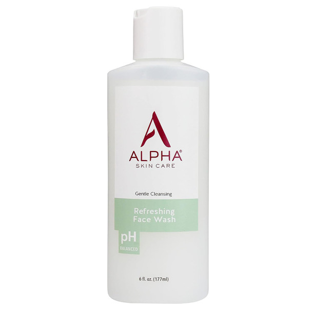 Alpha Skin Care Refreshing Face Wash Citric AHA  Soap-free cleanser purifies tones restores pH  and removes makeup and oil for all skin types.