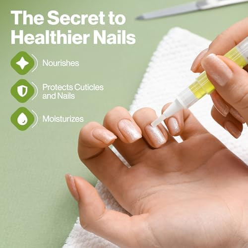 ECCO PURE Cuticle Oil Pen with Vitamin E Nail and Cuticle Moisturizing Oil  Mess-Free Brush Pen for Dry Cuticles and Nails  Manicure and Pedicure Nail Care