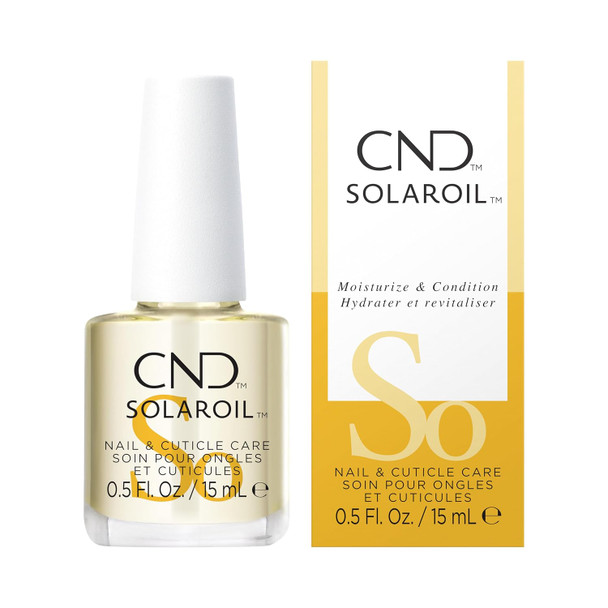 CND SolarOil Cuticle Oil Natural Blend Of Jojoba Vitamin E Rice Bran and Sweet Almond Oils Moisturizes and Conditions Skin Packaging May Vary