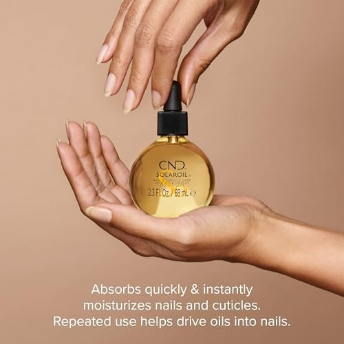 CND SolarOil Cuticle Oil Natural Blend Of Jojoba Vitamin E Rice Bran and Sweet Almond Oils Moisturizes and Conditions Skin Packaging May Vary