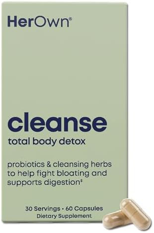 her own Cleanse Gentle Detox Supports Healthy Gut Ocean Algae Cleanse Prebiotic Probiotic Blend Cleansing Herbal Blend Gluten and Soy Free Vega  Multicolor