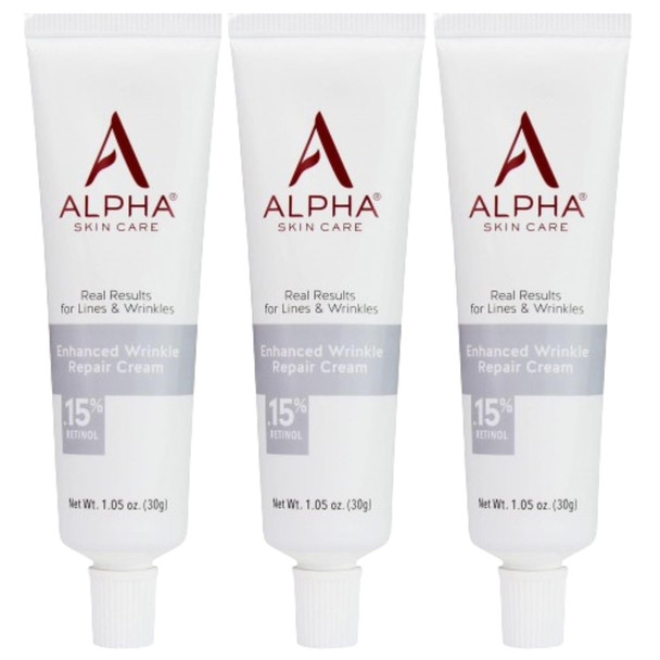 Alpha Skin Care Enhanced Wrinkle Repair Cream 0.15% Retinol 1.05 Oz  Anti-aging cream with Vitamins A, C & E helps reduce lines & wrinkles for all skin types.