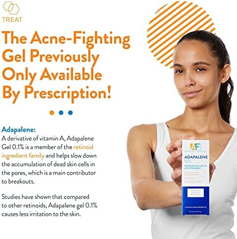 Acne Free Adapalene Gel OnceDaily Topical Retinoid Acne Treatment Unclogs Pores and Clears Acne Prevents