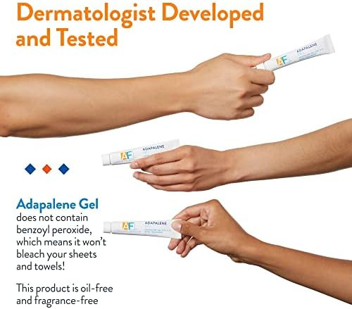 Acne Free Adapalene Gel OnceDaily Topical Retinoid Acne Treatment Unclogs Pores and Clears Acne Prevents