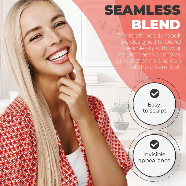 Formit Crafts Thermoplastic beads for teeth repair for DIY Tooth Filling  Moldable Thermal Beads for Teeth Repair  Ideal for Chipped Cracked Teeth  Realistic and Durable