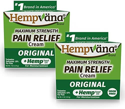 Hempvana Relief Cream 2 Pack with Seed Extract  Relieves Inflammation Muscle  Joint Back Knee Nerves and Arthritis  Made in USA 3oz Paraben Free Vegan Cruelty Free As Seen On TV