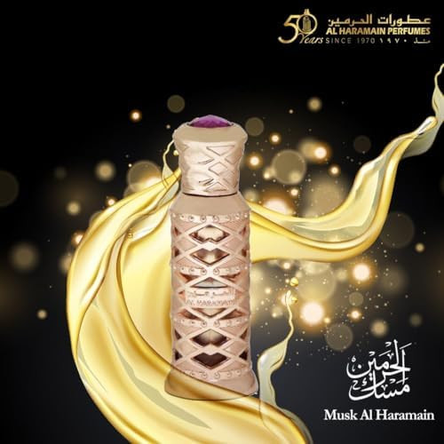Al Haramain Musk Concentrated Perfume Oil for Unisex Arabian Perfume for Women and Men