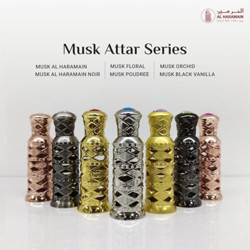 Al Haramain Musk Concentrated Perfume Oil for Unisex Arabian Perfume for Women and Men
