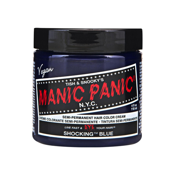 Manic Panic Semi Permanent Hair Color Cream Shocking Blue 4 oz