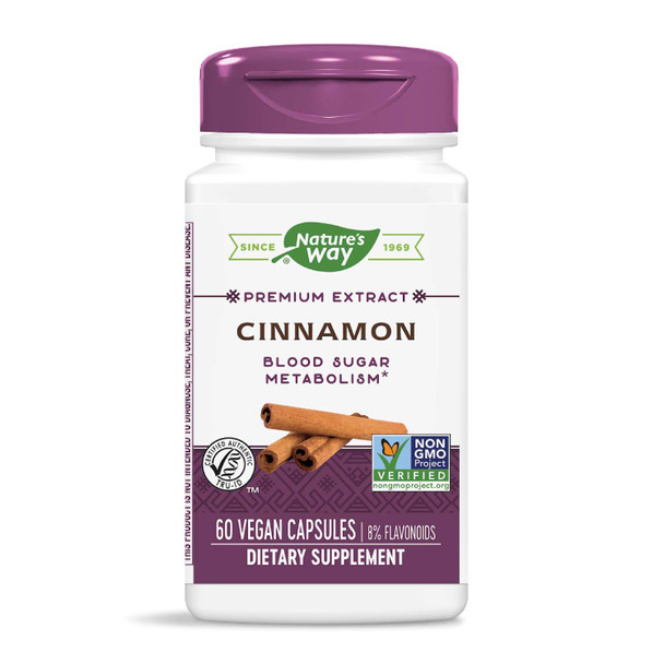 Nature'S Way Cinnamon Veg-Capsules, 60 Count