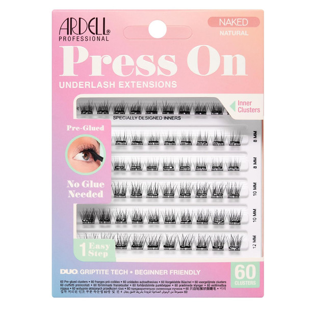 Ardell Press On Lashes Pre Glued Lash Clusters  Self Adhesive Eyelashes Underlash Individual Lashes  No Glue Needed DIY Cluster Eyelash Extensions