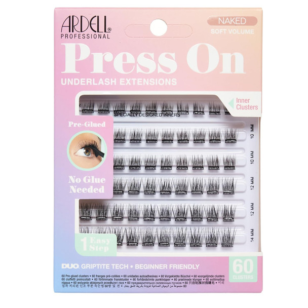 Ardell Press On Lashes Pre Glued Lash Clusters  Self Adhesive Eyelashes Underlash Individual Lashes  No Glue Needed DIY Cluster Eyelash Extensions